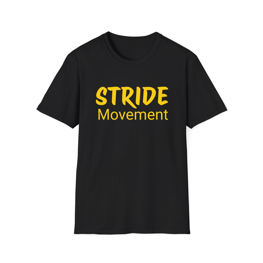 Stride Movement T-Shirt — Bold Yellow Motivational Tee