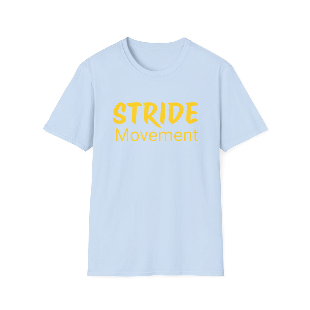 Stride Movement T-Shirt — Bold Yellow Motivational Tee
